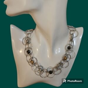 3/$30 Circle Cluster Beaded Chain Necklace